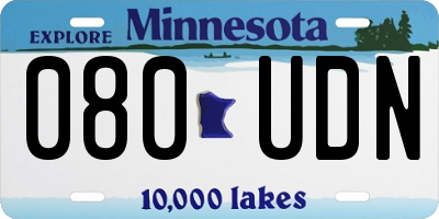 MN license plate 080UDN