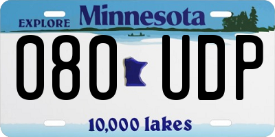 MN license plate 080UDP