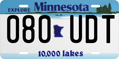 MN license plate 080UDT