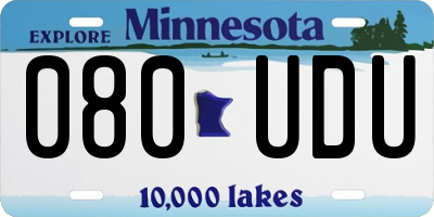 MN license plate 080UDU