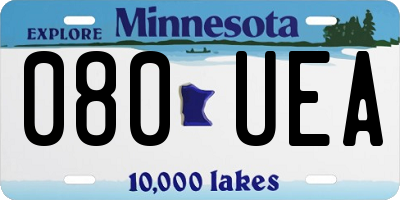 MN license plate 080UEA