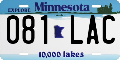 MN license plate 081LAC