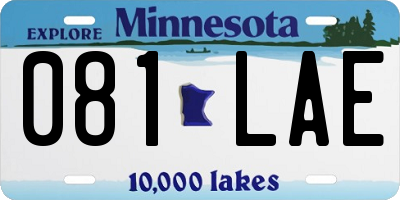 MN license plate 081LAE