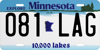 MN license plate 081LAG