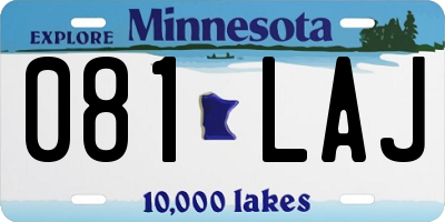 MN license plate 081LAJ