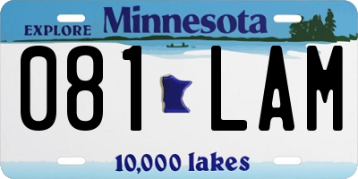 MN license plate 081LAM