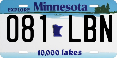 MN license plate 081LBN
