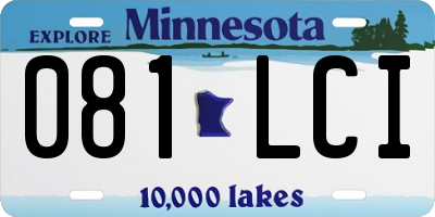 MN license plate 081LCI