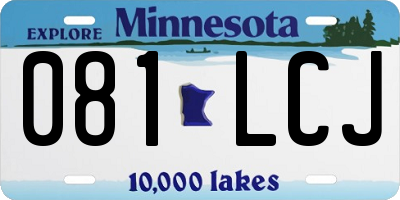 MN license plate 081LCJ