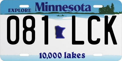 MN license plate 081LCK