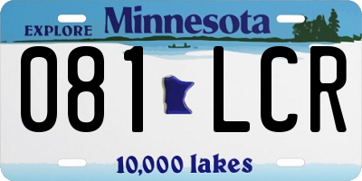 MN license plate 081LCR