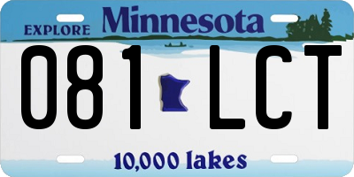 MN license plate 081LCT