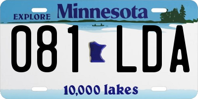 MN license plate 081LDA
