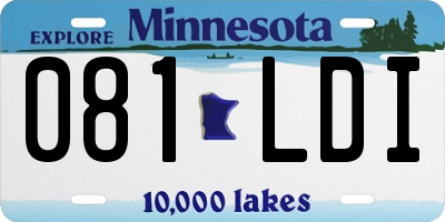 MN license plate 081LDI