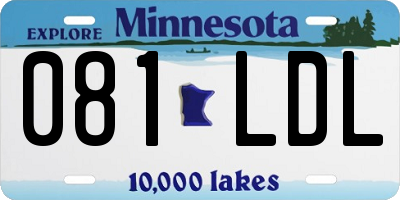 MN license plate 081LDL