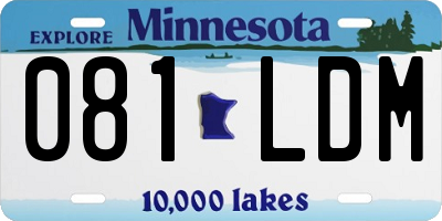 MN license plate 081LDM