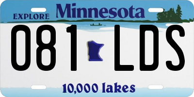 MN license plate 081LDS