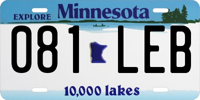 MN license plate 081LEB
