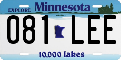 MN license plate 081LEE