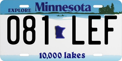 MN license plate 081LEF