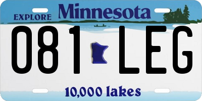 MN license plate 081LEG