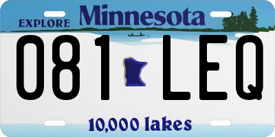 MN license plate 081LEQ
