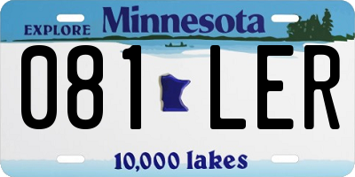 MN license plate 081LER