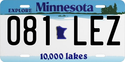 MN license plate 081LEZ