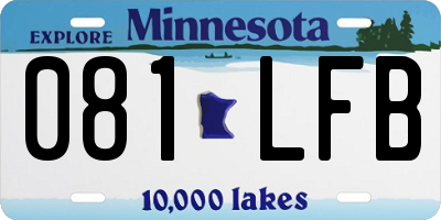 MN license plate 081LFB