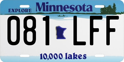 MN license plate 081LFF
