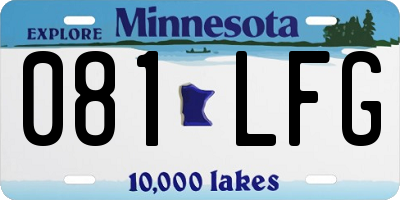 MN license plate 081LFG