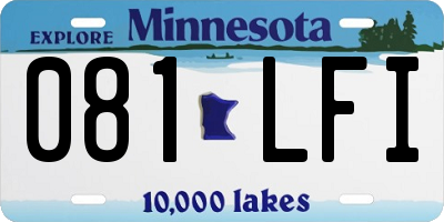 MN license plate 081LFI