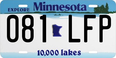 MN license plate 081LFP