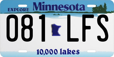 MN license plate 081LFS