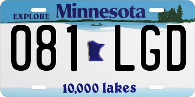 MN license plate 081LGD