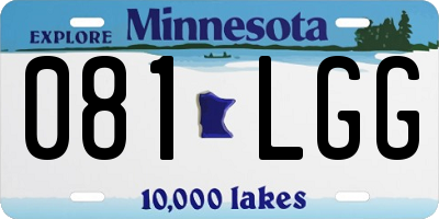 MN license plate 081LGG