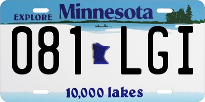 MN license plate 081LGI