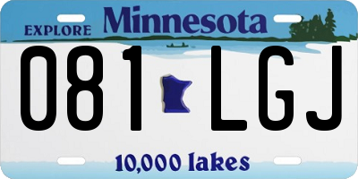 MN license plate 081LGJ
