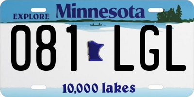 MN license plate 081LGL