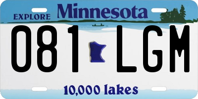 MN license plate 081LGM