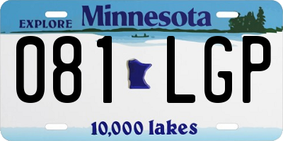 MN license plate 081LGP