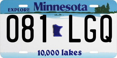 MN license plate 081LGQ