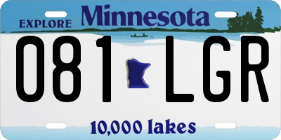 MN license plate 081LGR
