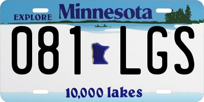 MN license plate 081LGS