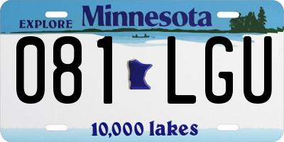 MN license plate 081LGU