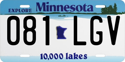 MN license plate 081LGV