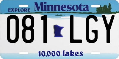 MN license plate 081LGY