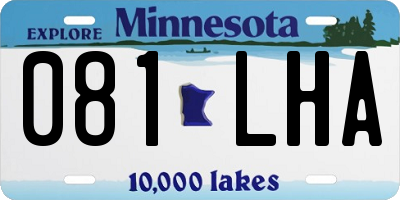 MN license plate 081LHA