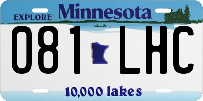 MN license plate 081LHC