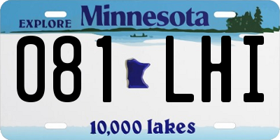MN license plate 081LHI